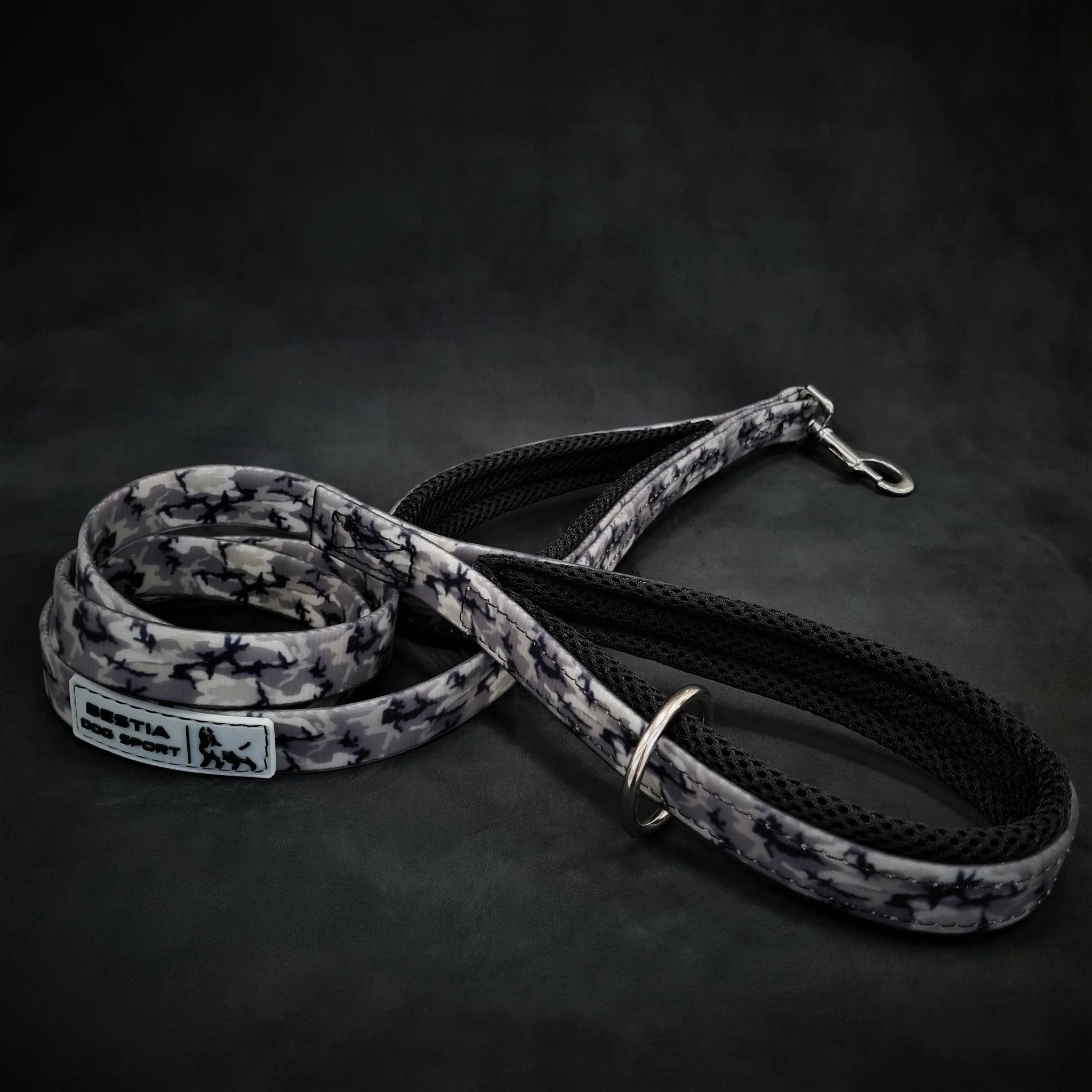 BESTIA DOG SPORT dual handle leash grey camo - Image 2