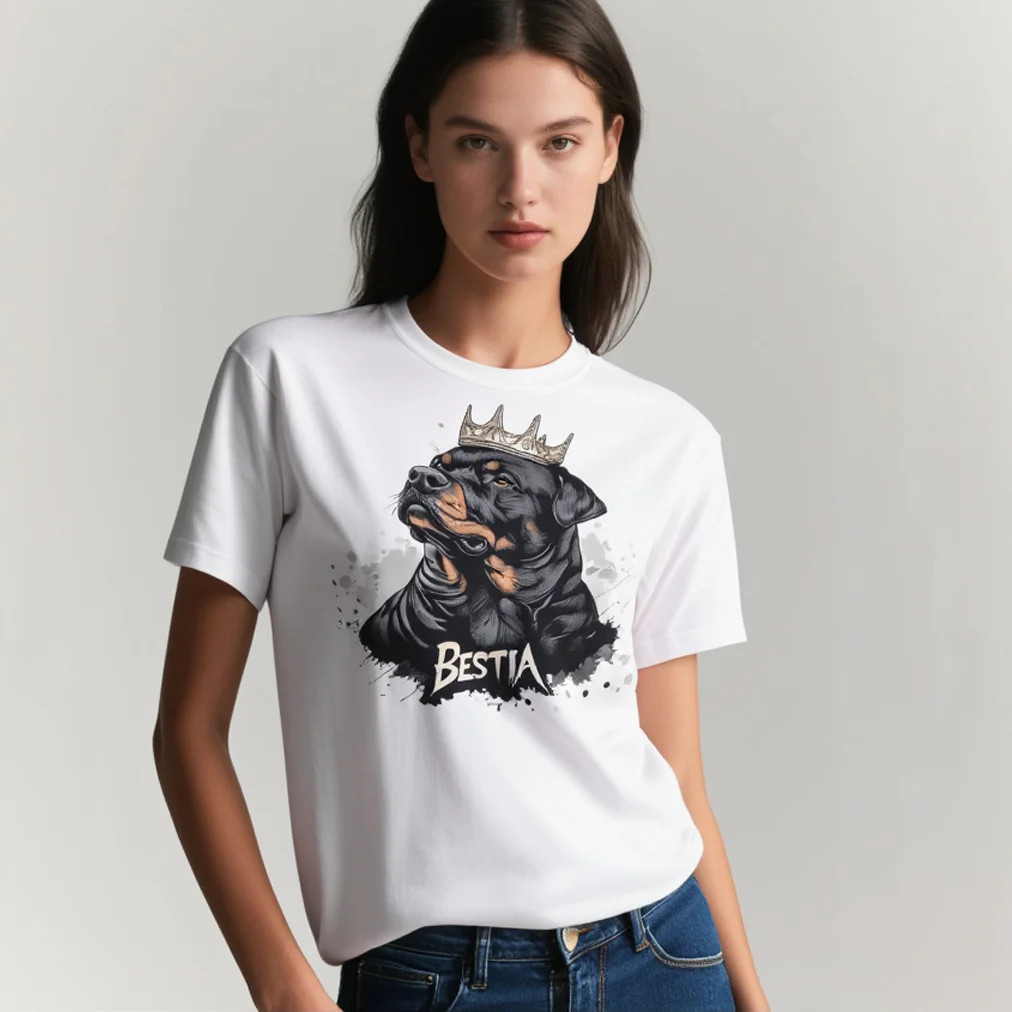 Rottweiler T-shirt White - Image 2