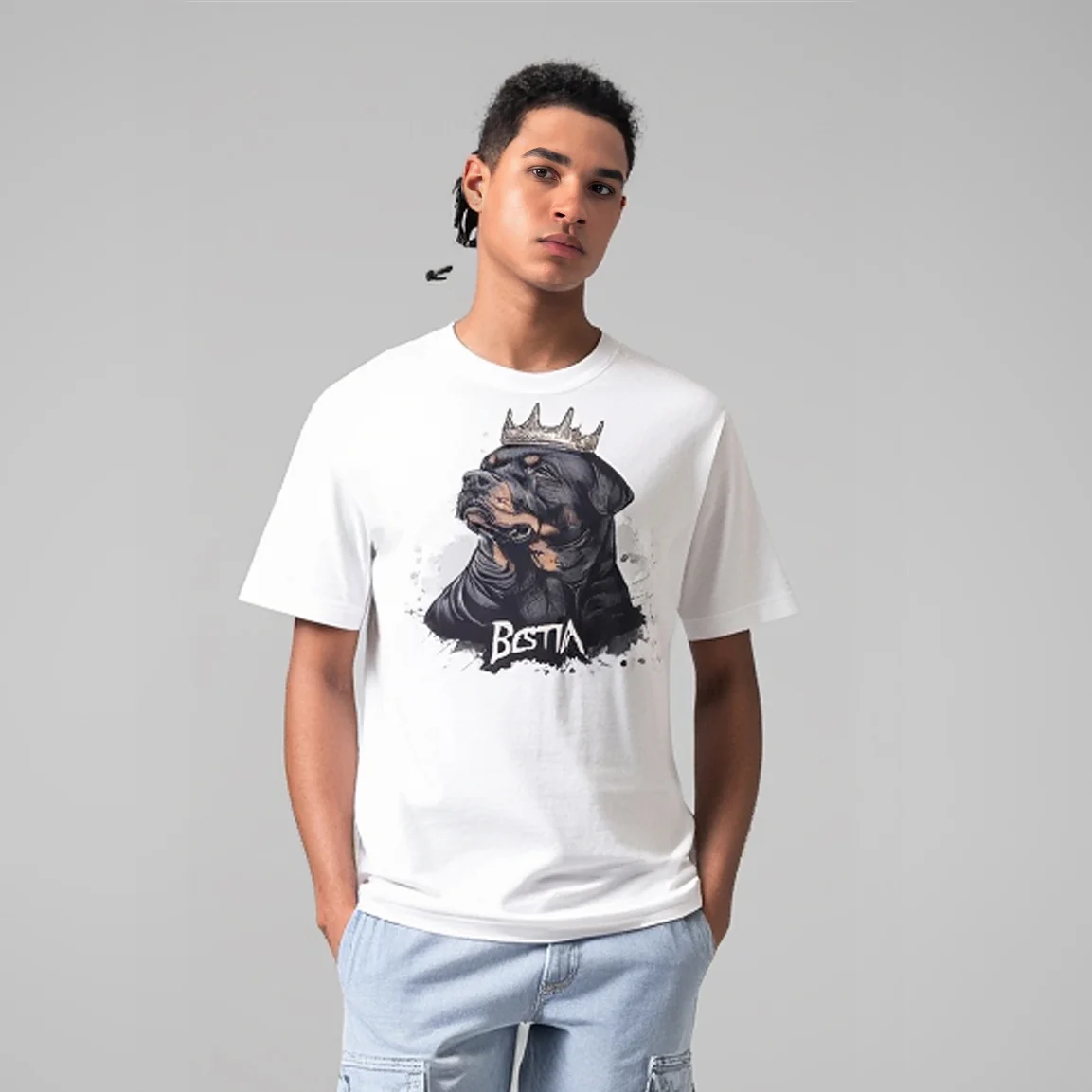 Rottweiler T-shirt White - Image 3